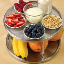 Load image into Gallery viewer, Spice Rack Stainless Steel Organizer Tray 360 Degree Turntable Rotating
